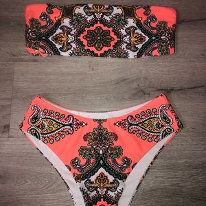 High waisted bikini set